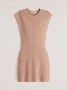 Abercrombie and Fitch mini sweater dress light brown size small